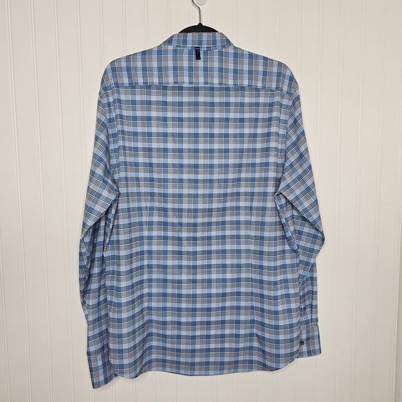 WRK New York 4-Way Stretch Plaid Button Down Shirt Mens Sz Large Business Casual - Picture 4 of 7